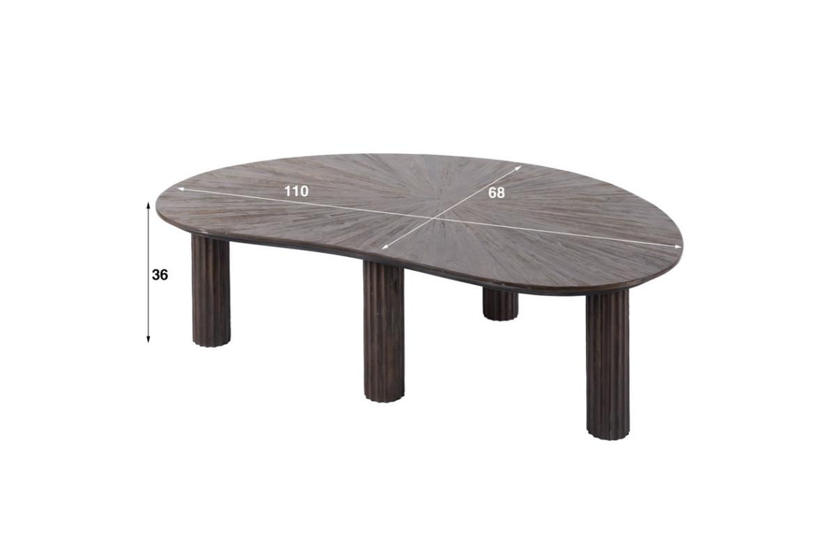 COUCHTISCH INKA Braun Teakholz - Braun, Teakholz/Holz (68/110/36cm) - KAWOLA