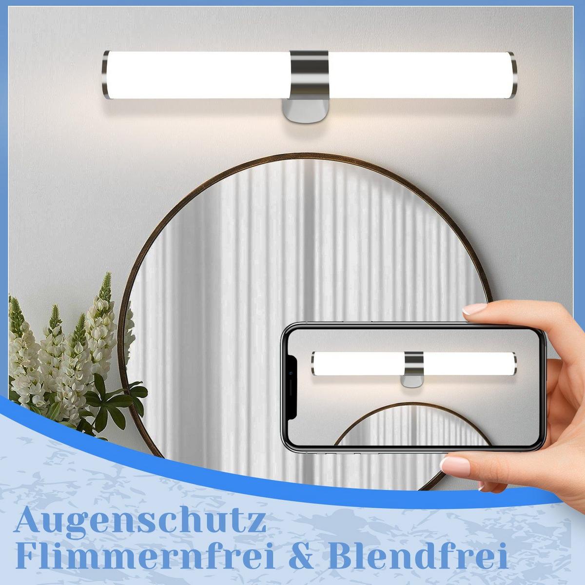 SPIEGELLEUCHTE Brandlux 12.8/6.8/40.0 cm - Weiß, Kunststoff (12.8/6.8/40cm) - ZMH