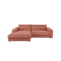 ECKSOFA MADELINE Braun Cord - Schwarz/Braun, Kunststoff/Textil (270/190cm) - KAWOLA