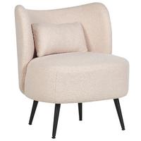 SESSEL BOUCLE Beige Otsby - Beige, Holz/Textil (60/76/55cm) - Beliani
