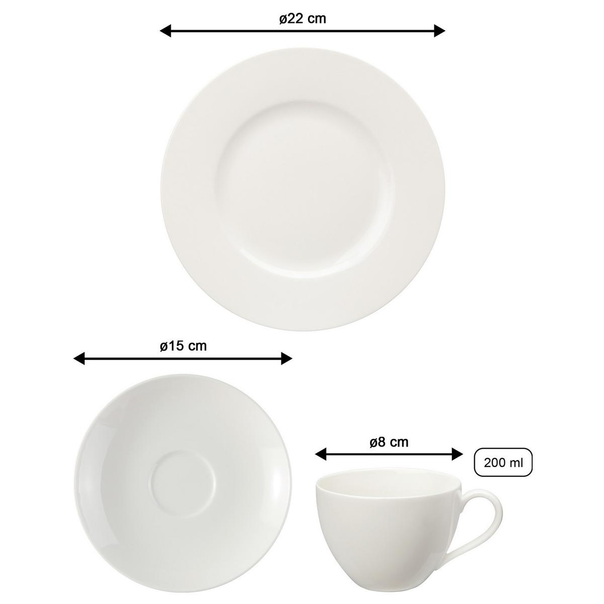 KAFFEE SET Basic White weiß 18-tlg. - Weiß, Keramik (19.7/32.4/34.8cm) - vivo | Villeroy & Boch Group