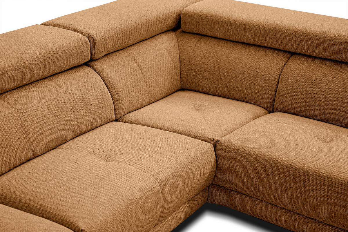 ECKSOFA MORELLO 5-Sitzer, orange - Schwarz/Orange, Holzwerkstoff/Textil (287/228cm) - Wozimo
