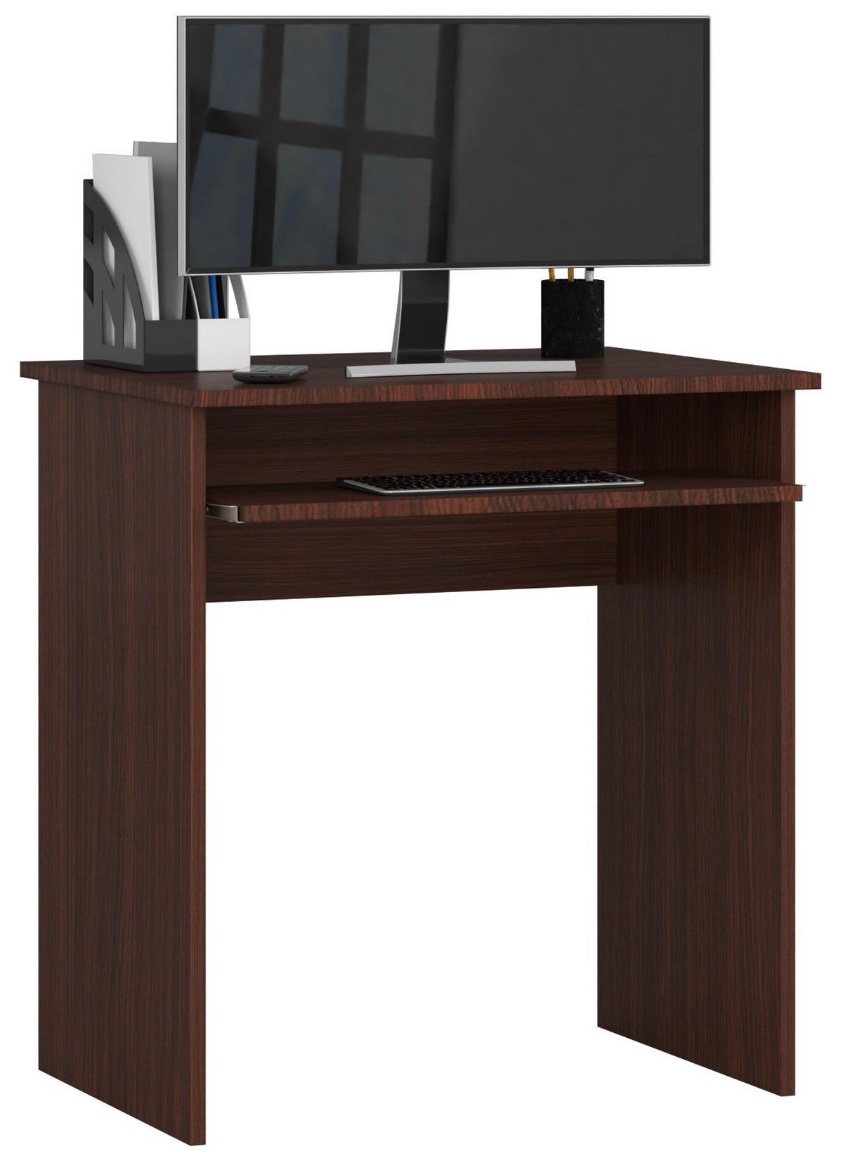 SCHREIBTISCH Dunkelbraun 74/68/51 - Dunkelbraun, Holzwerkstoff (135/50/74cm) - RAUMHIRSCH FURNITURE