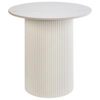BEISTELLTISCH Beige Leona - Beige/Weiß, Stein (50/50/48cm) - Beliani