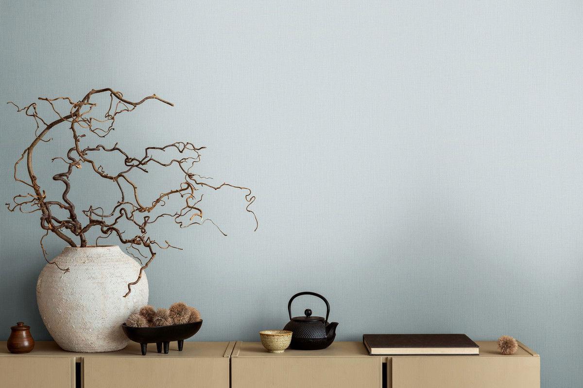 VLIESTAPETE Blau 53/1005 cm - Blau, Textil (53/1cm) - KUNSTLOFT