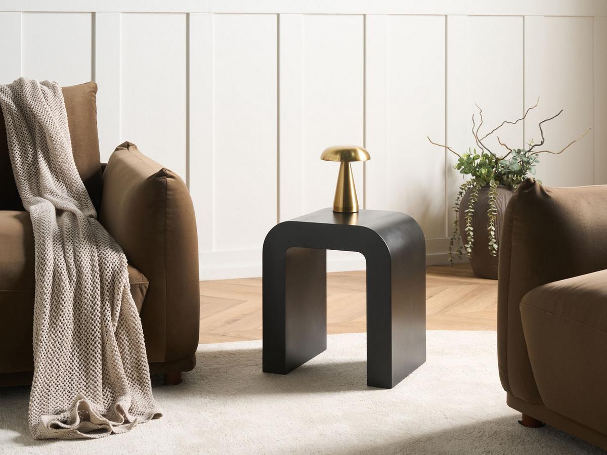 BEISTELLTISCH Schwarz Enid - Schwarz, Holzwerkstoff (30/40/46cm) - Beliani