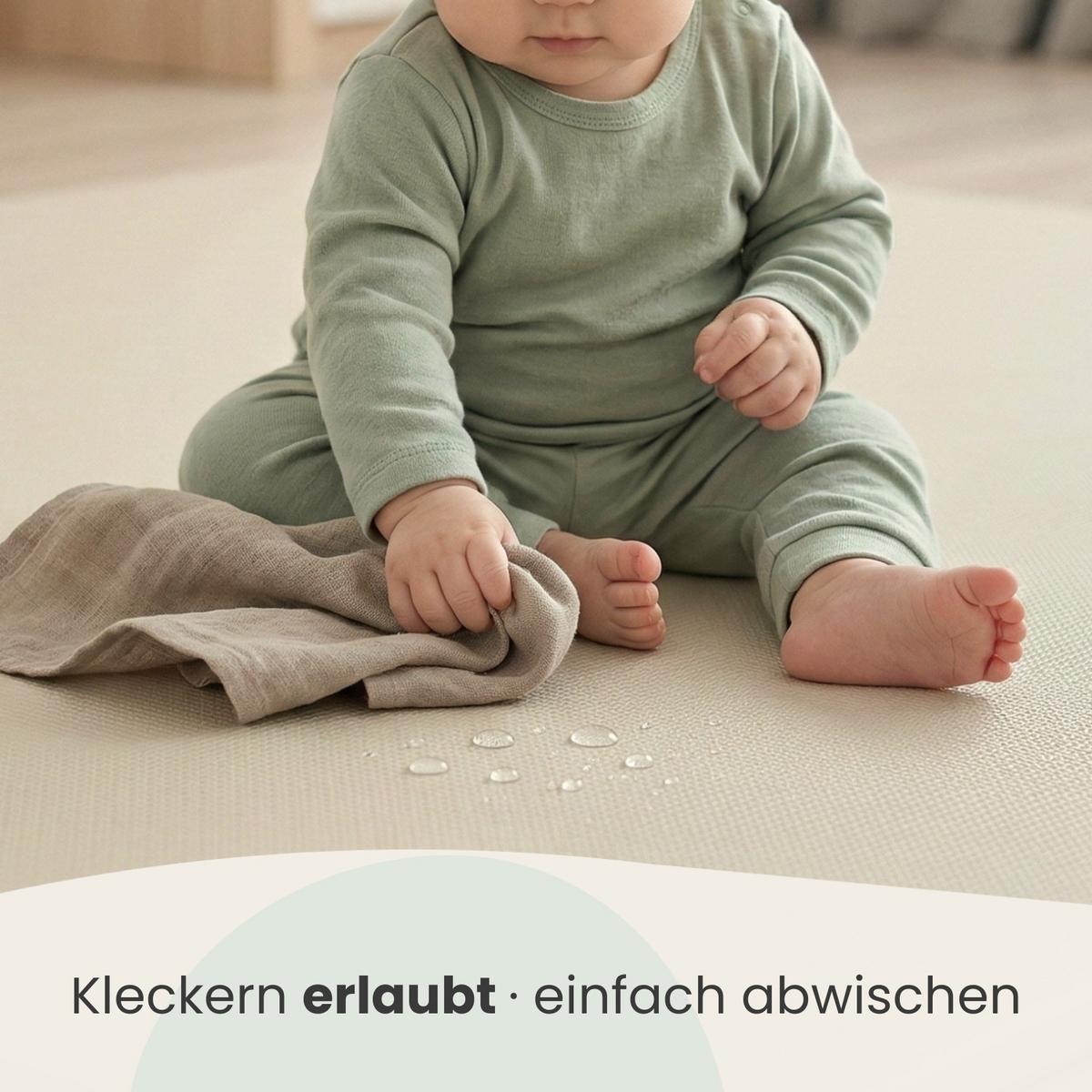 PUZZLEMATTE Uni Beige mit Rand EVA-036 18 Teile - Beige, Kunststoff (30/30cm) - Littletom