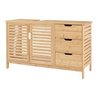 WASCHBECKENUNTERSCHRANK Boksereys - Naturfarben, Naturmaterialen (100/60/35cm) - [en.casa]