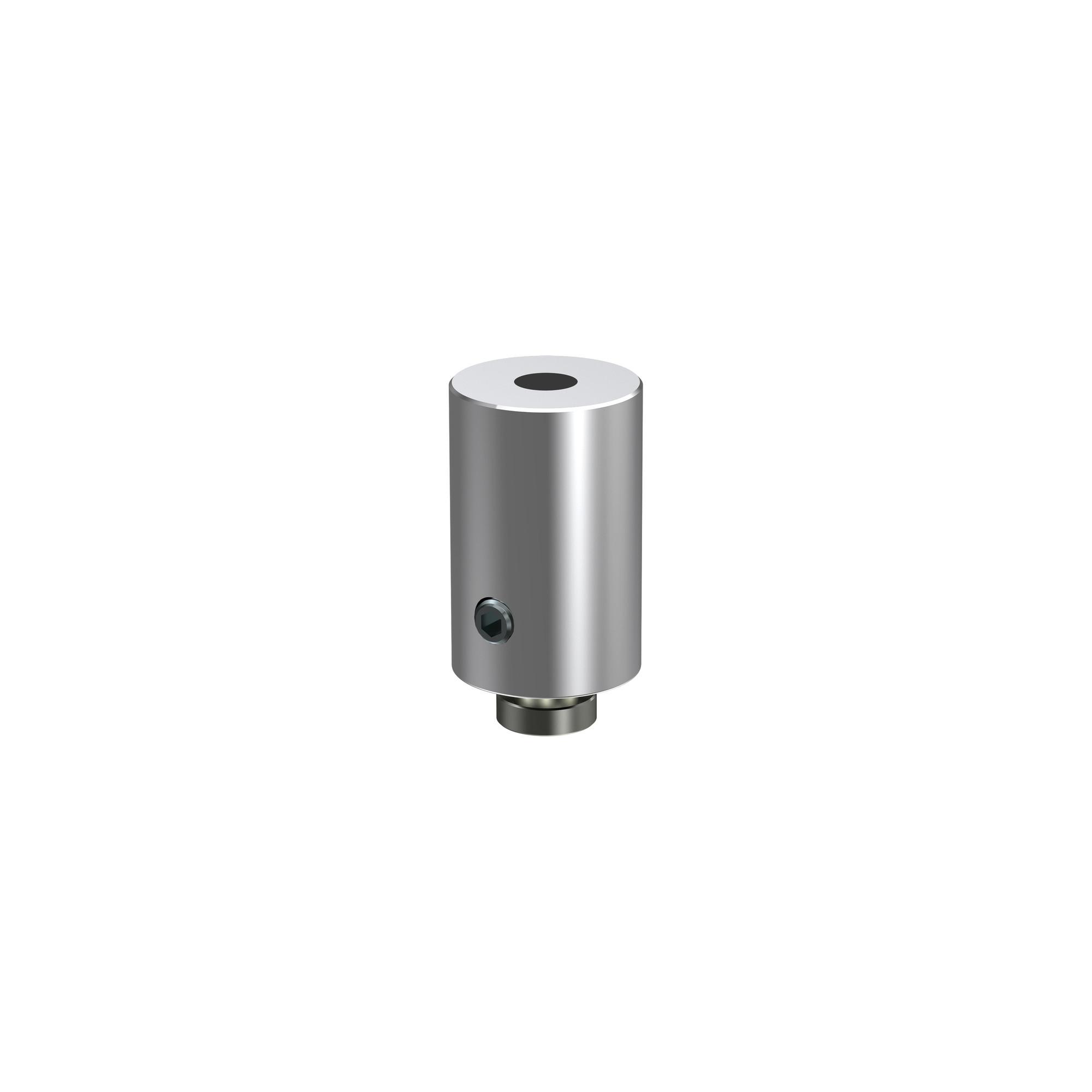 DECKENTRÄGER FÜR GARDINENSTANGEN INNENLAUF 20 mm Ø, Sonius 1-läufig, Chrom, Packung 2 Stück - Chromfarben, Metall (1.6/3/1.6cm) - INTERDECO
