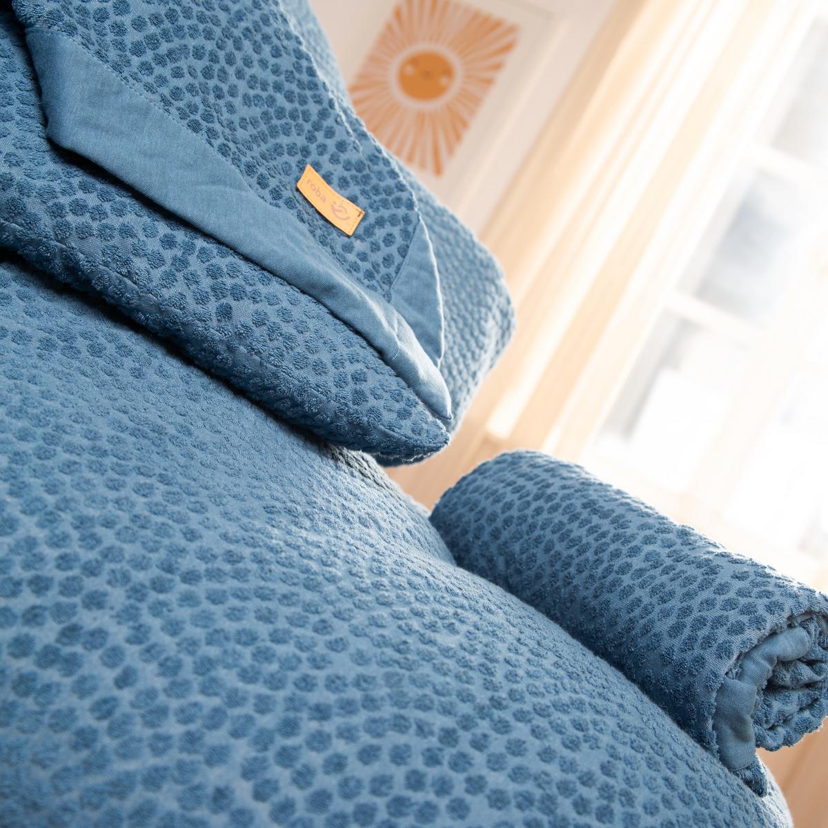 WIEGENBETTWÄSCHE 80x80 cm Seashells indigo - Blau, Textil (80/80cm) - Roba