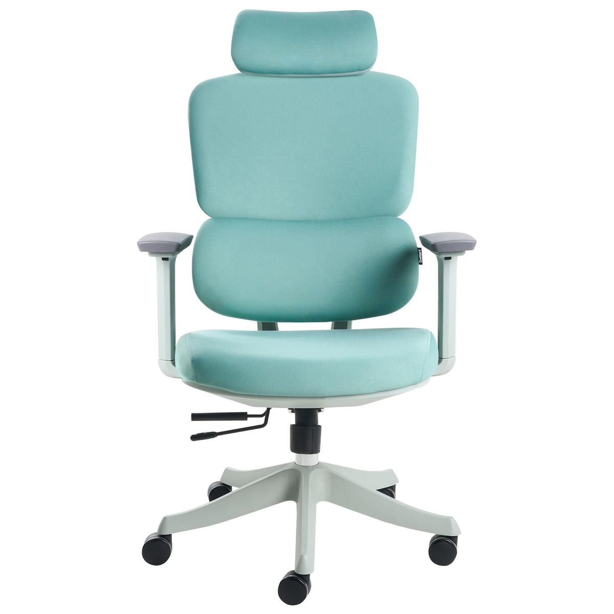 BÜROSTUHL Stoff Blaugrün Viscount - Jadegrün, Textil (50/121/63cm) - Beliani