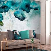 SELBSTKLEBENDE FOTOTAPETE 392/280 cm - Grau/Grün, Kunststoff/Textil (392/1cm) - KUNSTLOFT