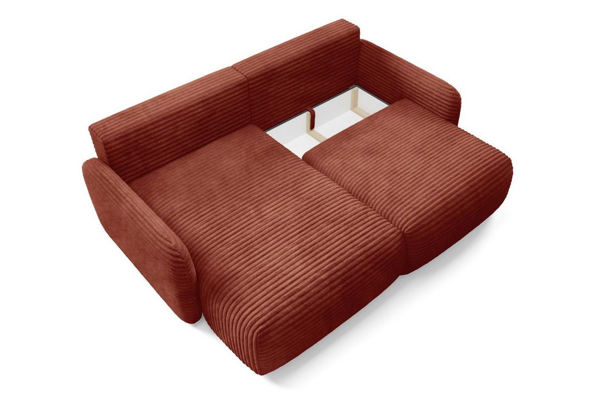 ECKSOFA Simone Mit Schlaffunktion - Rotbraun, Holzwerkstoff/Textil (240/165cm) - Fun Möbel