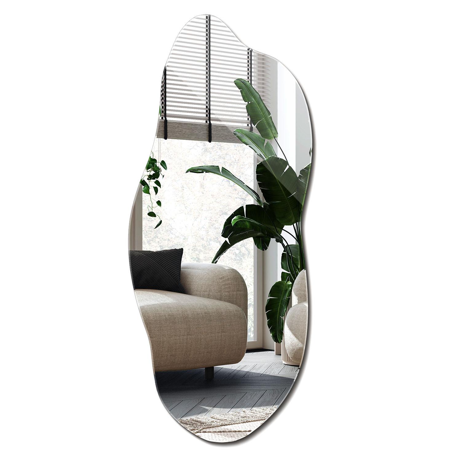 SPIEGEL 45x100 cm Asymmetrisch - Transparent, Glas (45/100/0.4cm) - Wallfluent