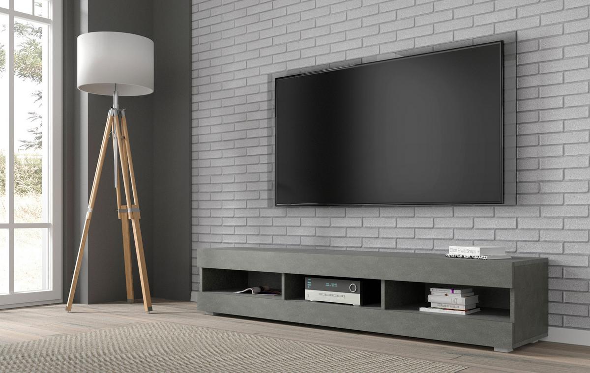 TV LOWBOARD Matera Grau 160/32/35 - Grau, Holzwerkstoff (160/32/35cm) - RAUMHIRSCH FURNITURE