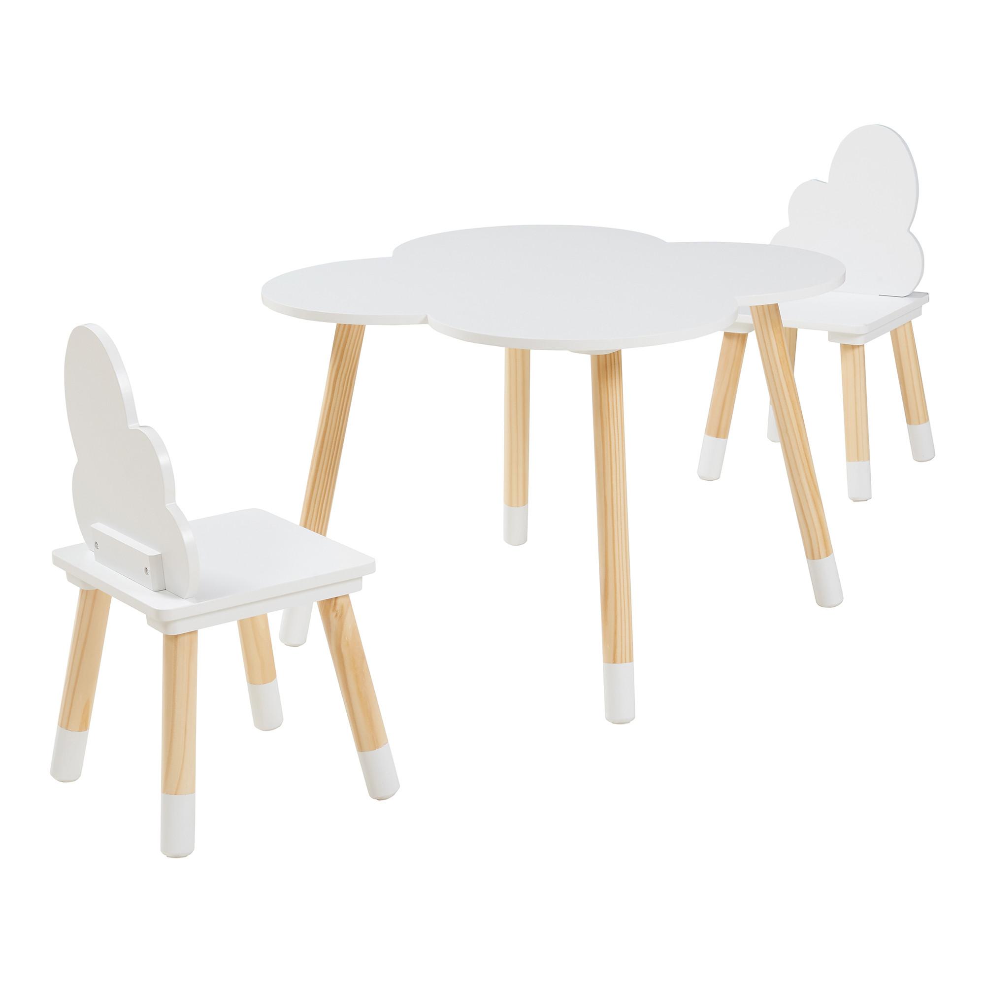 KINDERSITZGRUPPE Epim - Weiß, Holz/Holzwerkstoff (60/44/60cm) - [en.casa]