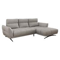 ECKSOFA Giovanni Z LCH, Seite: Rechts 2R-LC - Hellbraun/Schwarz, Holz/Textil (298/195cm) - MIRJAN24