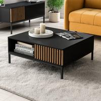 COUCHTISCH Melchior Schwarz - Schwarz, Holzwerkstoff (80/80/35cm) - Petits-meubles