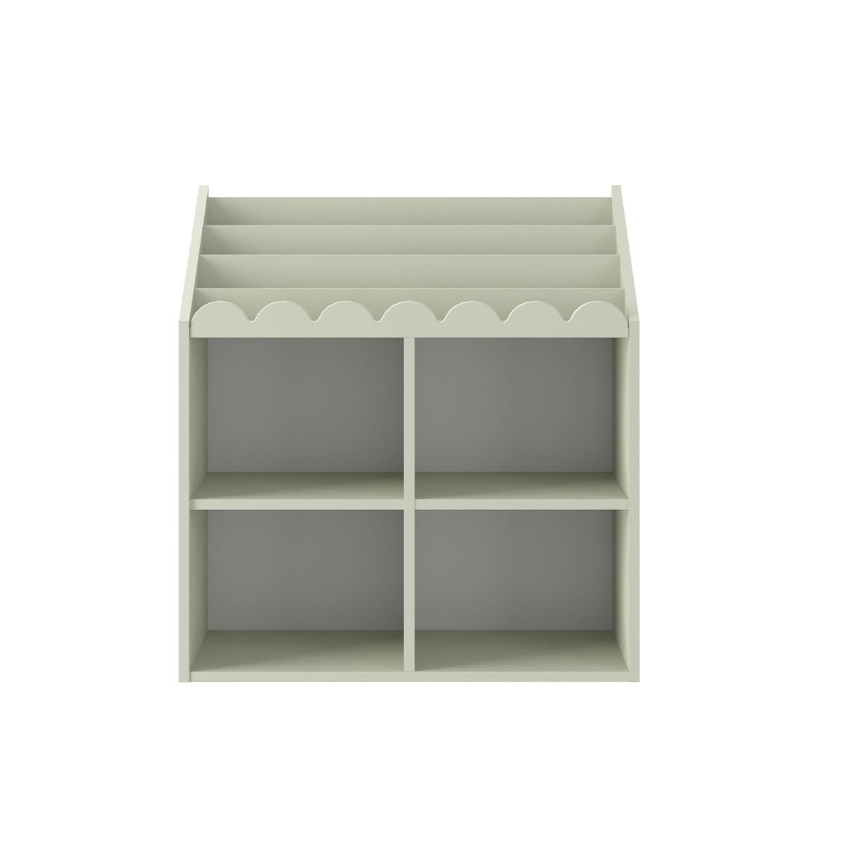 BÜCHERREGAL Book Nook Salbeigrün - Grün, Holzwerkstoff (71/76/33cm) - Petits-meubles