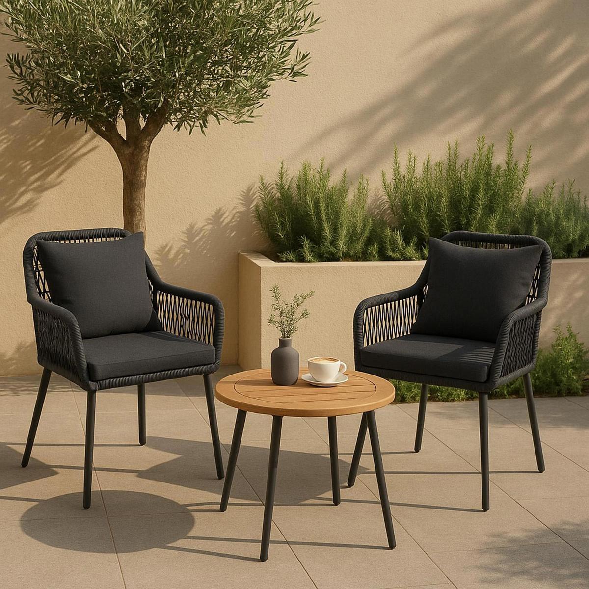 GARTENSTUHL AnthrazitDunkelgrau - Dunkelgrau, Textil (54/81/62cm) - MCW