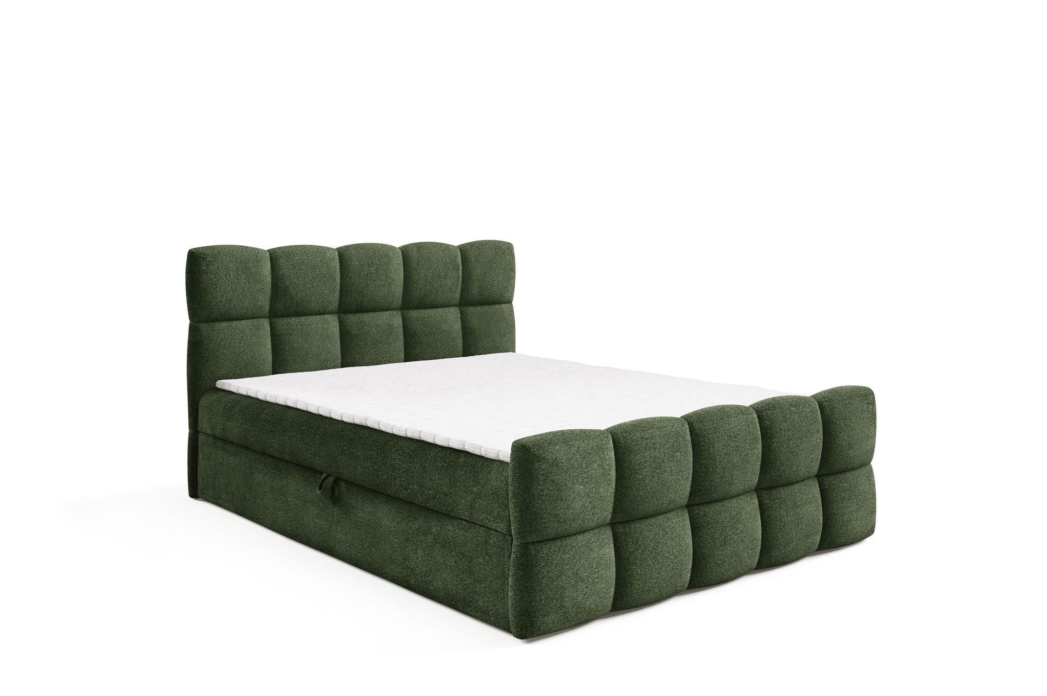BOXBETT Satine Premium - Grün, Holzwerkstoff/Textil (180/220cm) - Fun Möbel