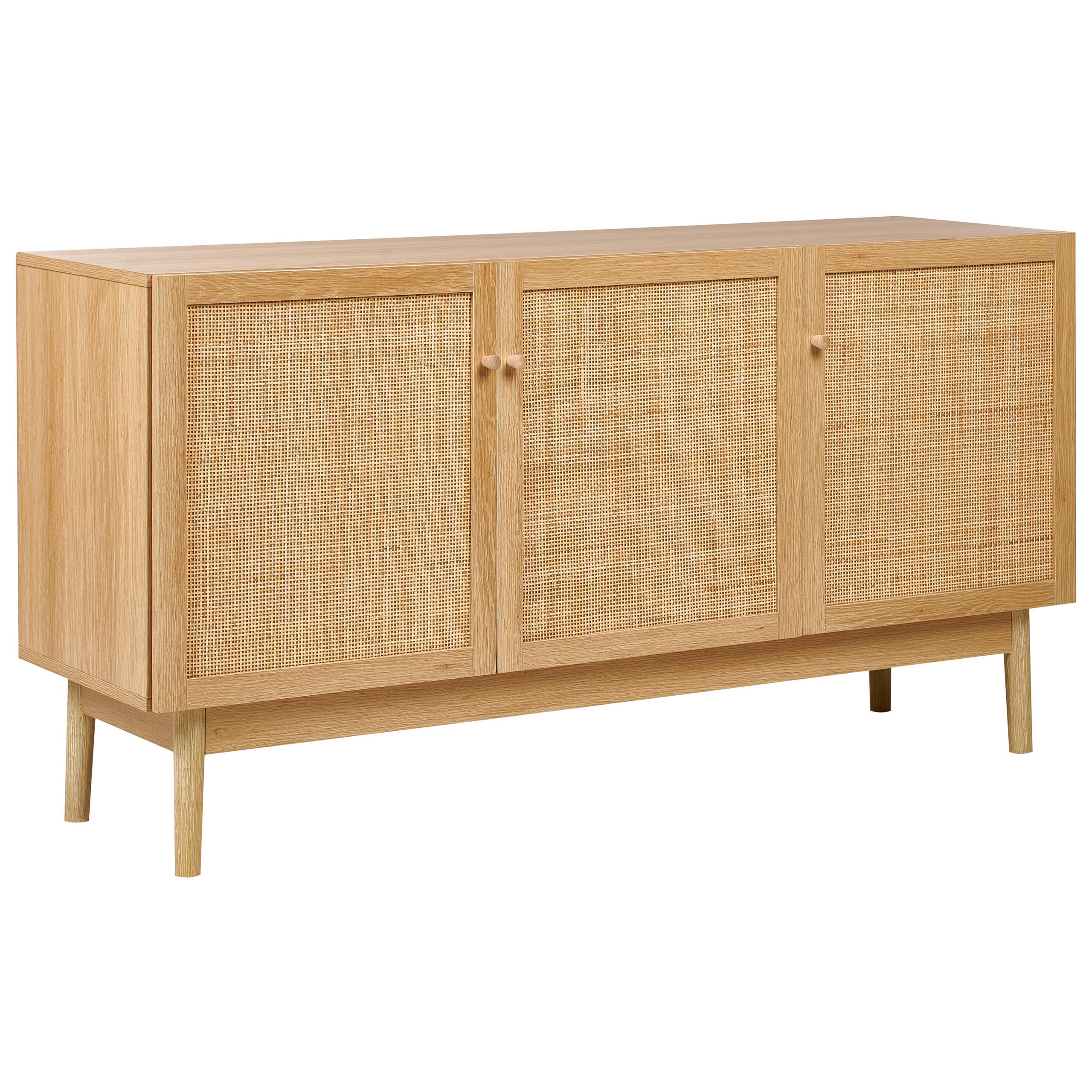 SCHRANK Hellbraun Nivo - Hellbraun, Holzwerkstoff (40/135/70cm) - Beliani