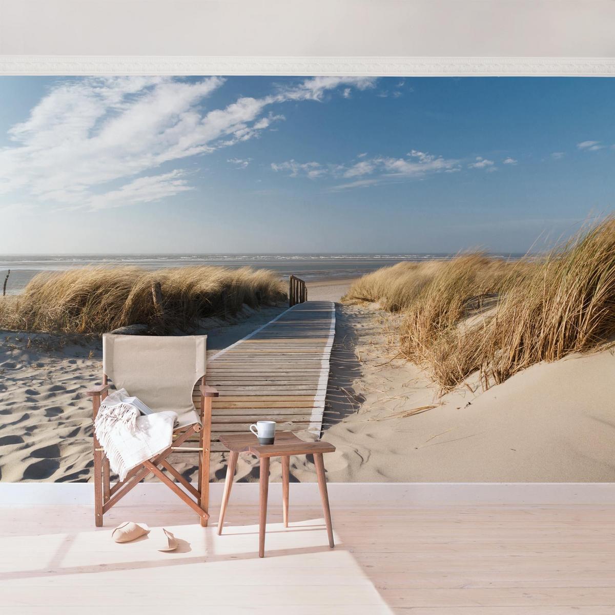 FOTOTAPETE Ostsee Strand 288/190 cm - Eichefarben, Papier (288/190cm) - Bilderwelten