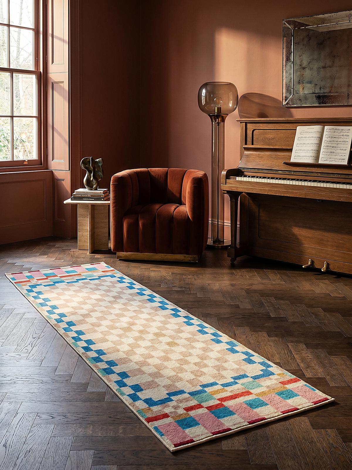 WOLLTEPPICH DAHLIA, geometrisch, Bunt, 80 x 300 cm - Multicolor, Textil (300/80cm) - KADIMA DESIGN