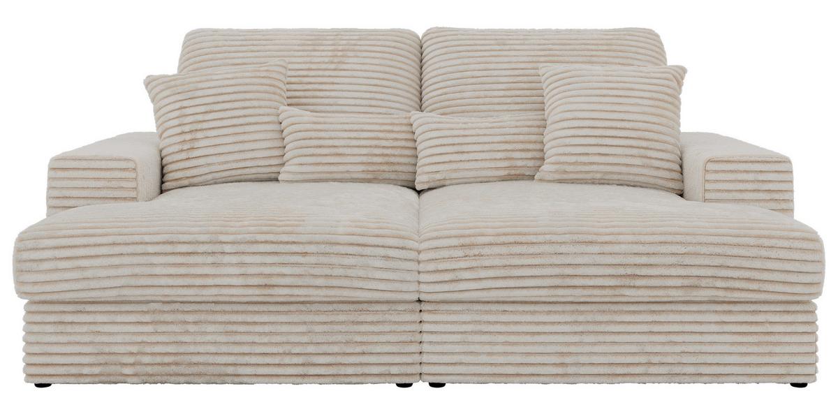 4-SITZER SOFA ANERA - Beige Cord - Beige/Creme, Kunststoff/Textil (248/107/163cm) - MKS