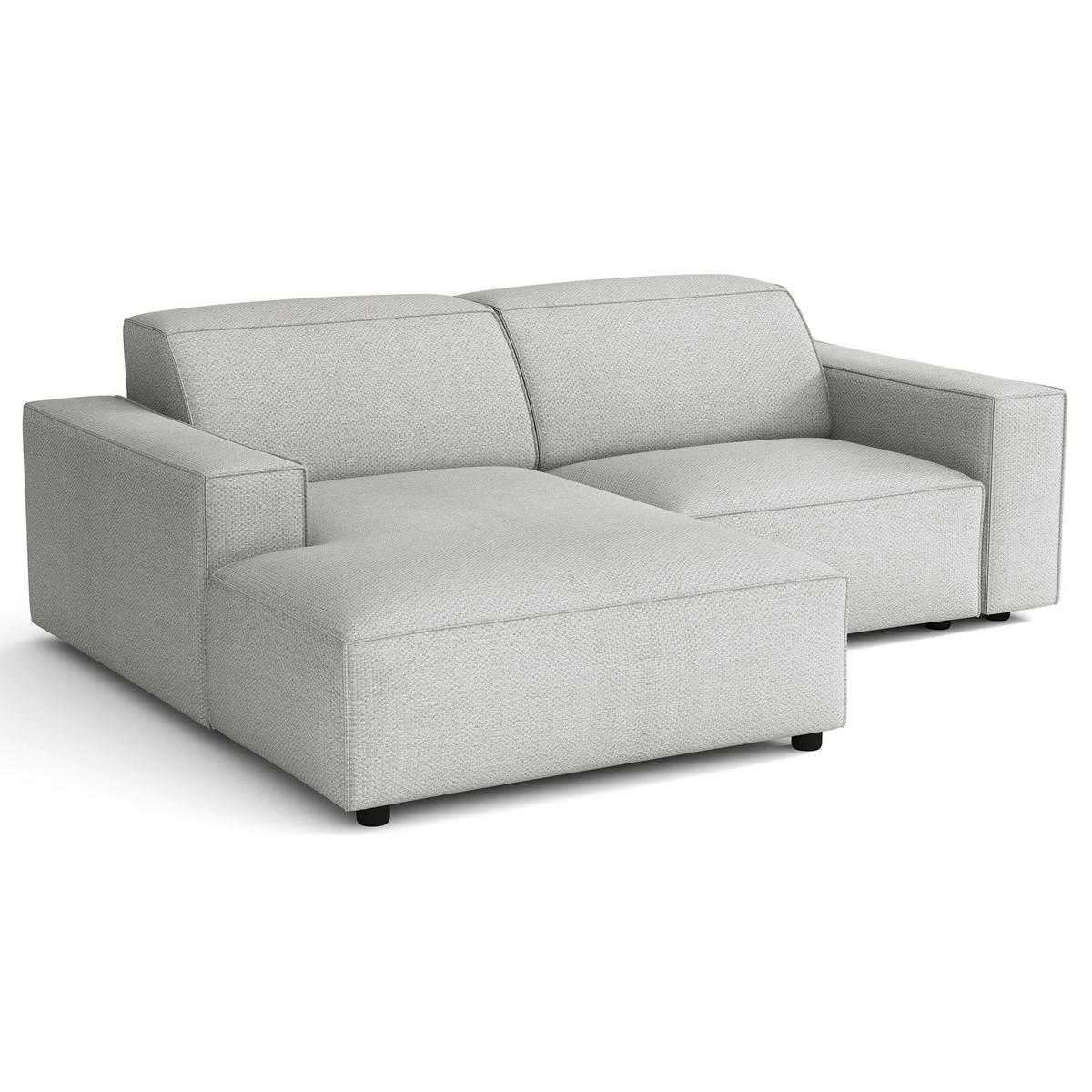 ECKSOFA Sellmo 210 cm - Hellgrau/Schwarz, Kunststoff/Textil (210/166cm) - Selsey