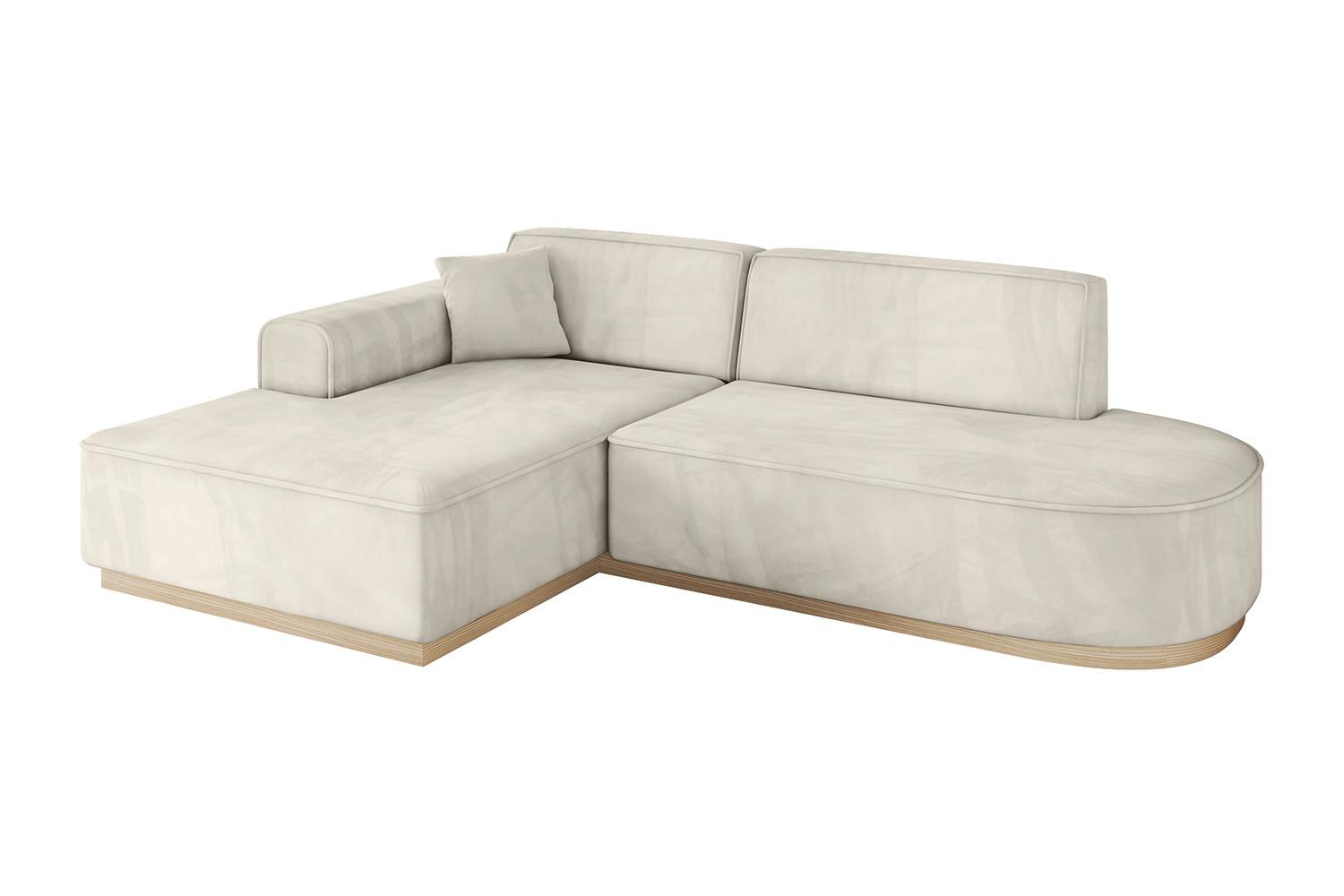 ECKSOFA Ottomane Links IREA-L1 - 234x171x83 cm Dunkelgrau - Ecru, Holzwerkstoff/Textil (234/171cm) - ALTDECOR