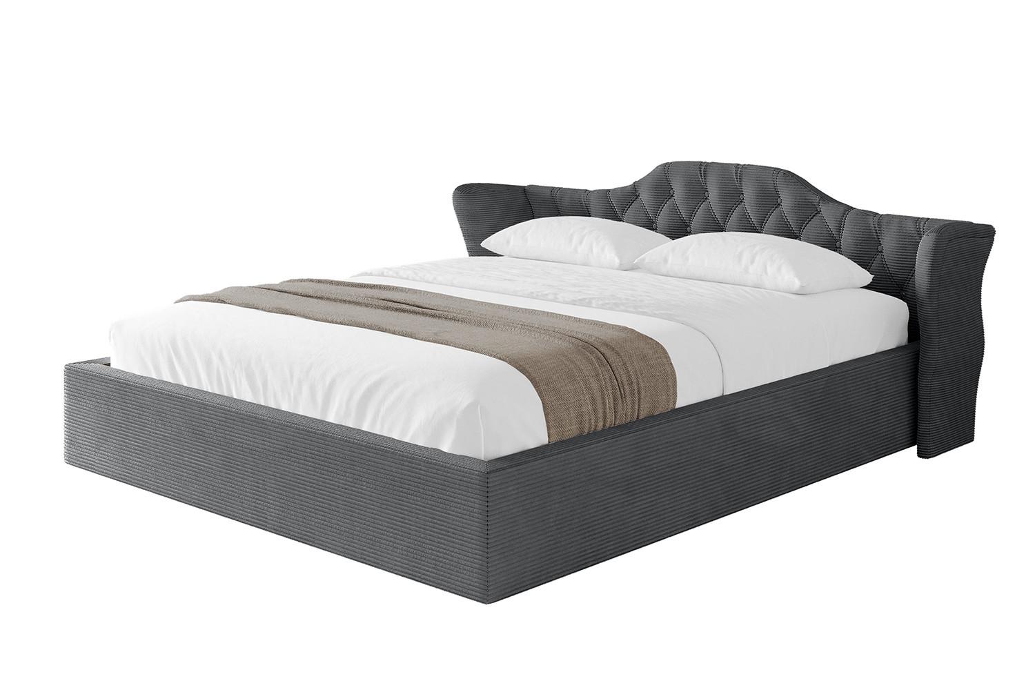 POLSTERBETT mit Bettkasten und Lattenrost, Boxbett ohne Matratze - ZORAN-V1 120x200 Dunkelgrau - Anthrazit, Holzwerkstoff/Textil (120/200cm) - ALTDECOR
