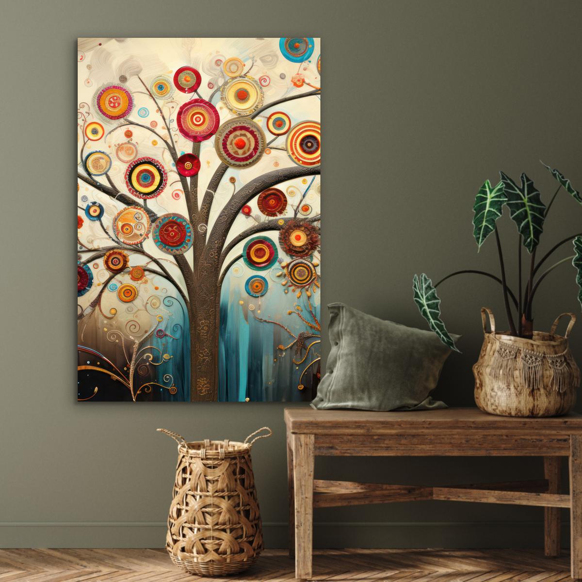 METALLBILD Baum - Baum des Lebens - Farbe 80x120 cm - Braun, Metall (80/120cm) - MuchoWow
