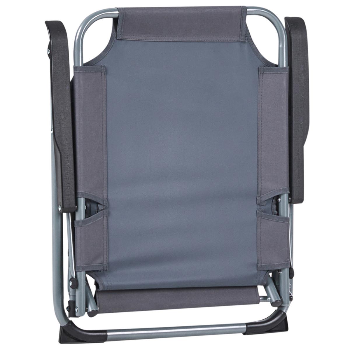GARTENSTUHL 4er-Set klappbar Metall Grau Galatsi - Grau, Metall (52/88/55cm) - Beliani