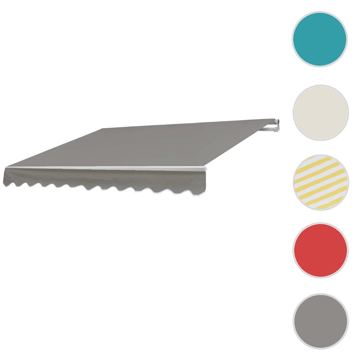 ALU-MARKISE Grau, Braun - Braun/Grau, Textil (400/18/300cm) - MCW
