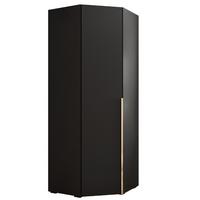 DREHTÜRENSCHRANK 236.7/81.7/81.7 1-türig - Goldfarben/Schwarz, Holz/Metall (81.7/236.7/81.7cm) - MÖBEL KRYSPOL