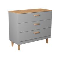 KINDERKOMMODE Denver Grau - Grau, Holzwerkstoff (47/90/100cm) - Petits-meubles