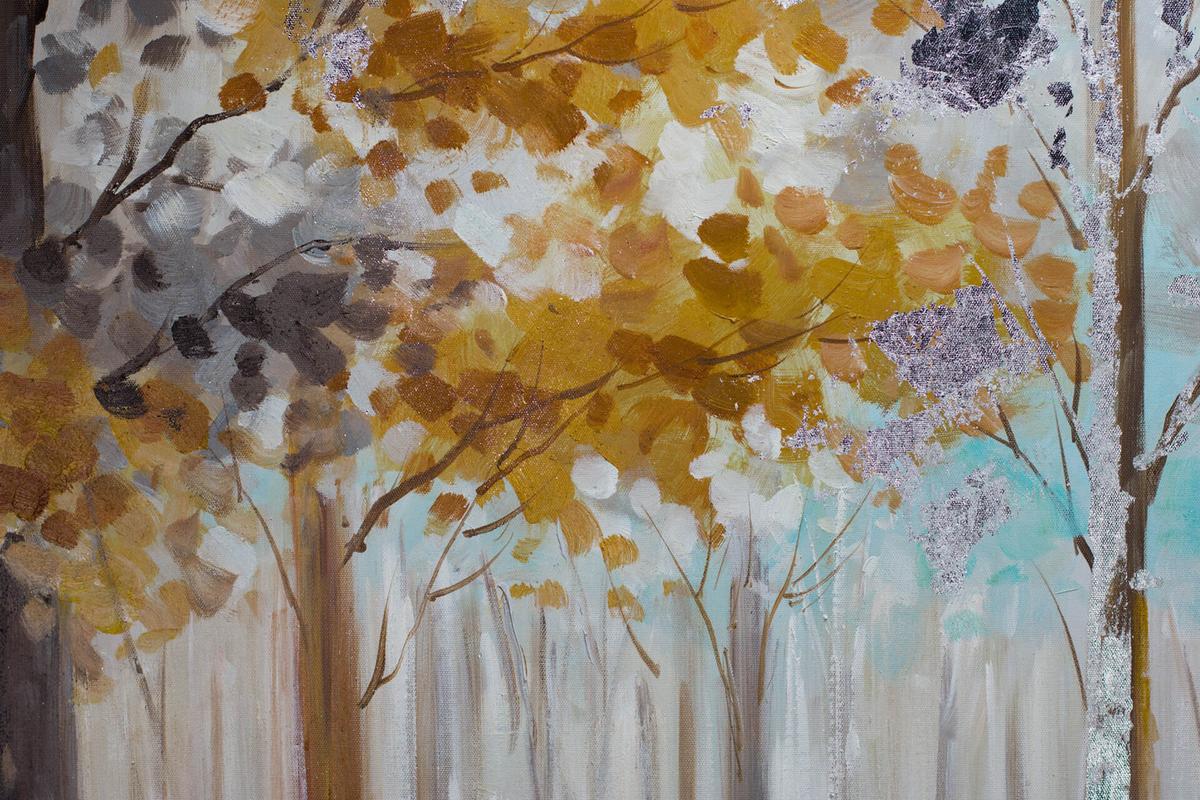 ACRYLBILD HANDGEMALT 120/80 cm - Braun/Grau, Holz/Textil (120/80cm) - KUNSTLOFT