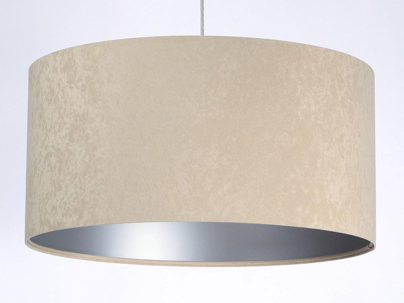 HÄNGELEUCHTE Silber 60/30 cm - Beige/Silberfarben, Kunststoff (60/1.1/30cm) - ONZENO