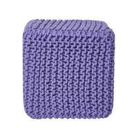 STRICK-POUF lila, Sitzwürfel 35/35/35 cm - Violett, Textil (35/35/35cm) - Homescapes
