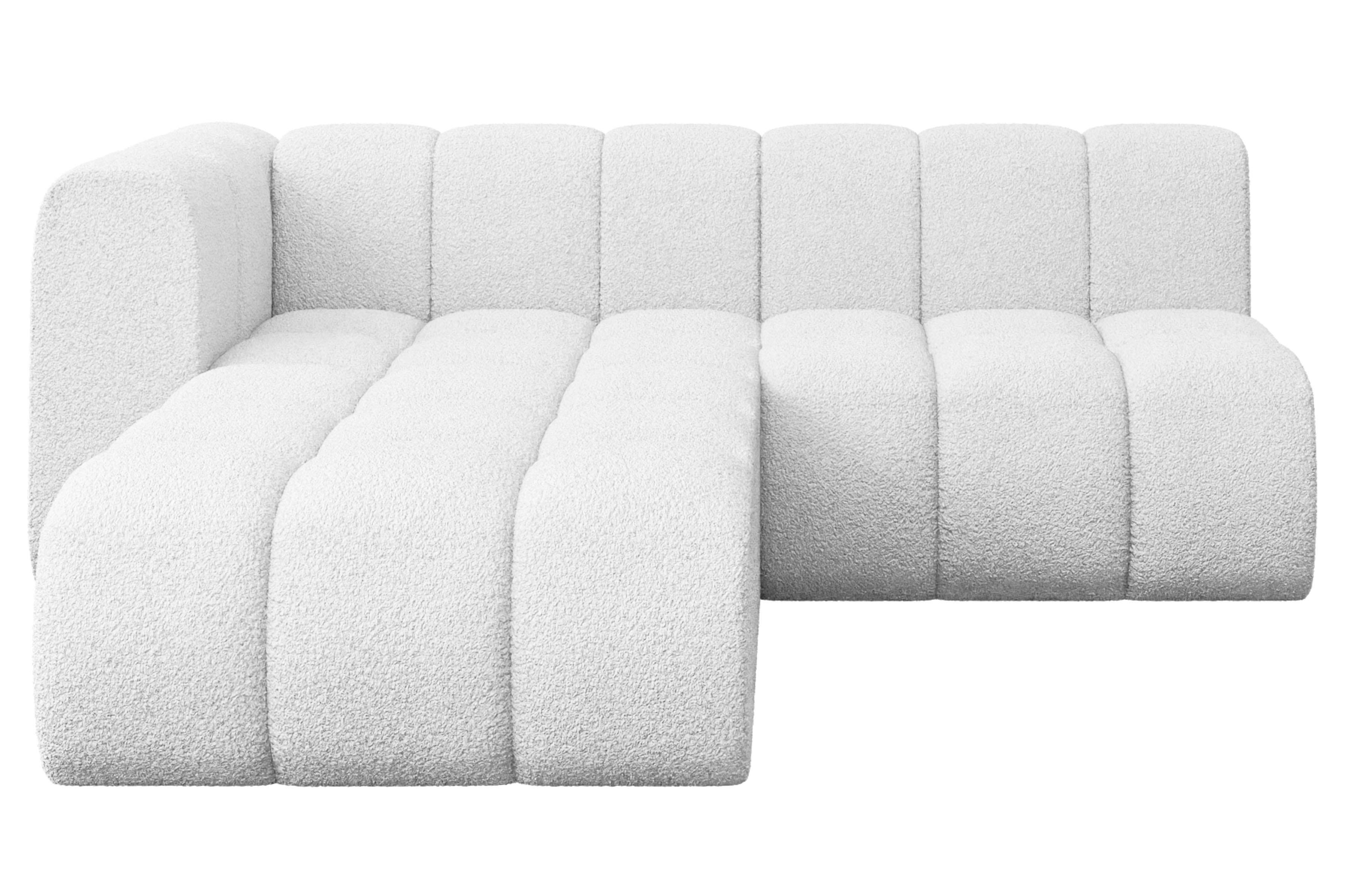 ECKSOFA modulares Sofa Darnel-L1 - 205x177x70 cm Weiß - Weiß, Holzwerkstoff/Textil (205/177cm) - ALTDECOR