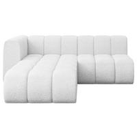ECKSOFA modulares Sofa Darnel-L1 - 205x177x70 cm Weiß - Weiß, Holzwerkstoff/Textil (205/177cm) - ALTDECOR
