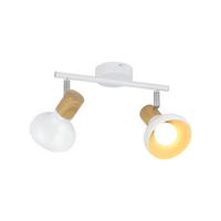 DECKENSTRAHLER Farley 2-flammig 25.5/11/15.5 cm - Weiß, Metall (25.5/11/15.5cm) - Nettlife