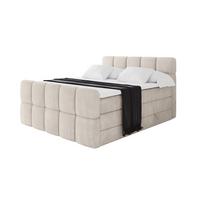 BOXBETT mit Matratze H3/H4 - FAMA-Z KING - 200x200 cm Beige Casablanca - Beige, Holzwerkstoff (200/200cm) - ALTDECOR