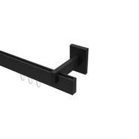 GARDINENSTANGE INNENLAUF Smartline Paxo 160 cm, 1-läufig, 14x35 mm Schwarz - Schwarz, Metall (160cm) - INTERDECO