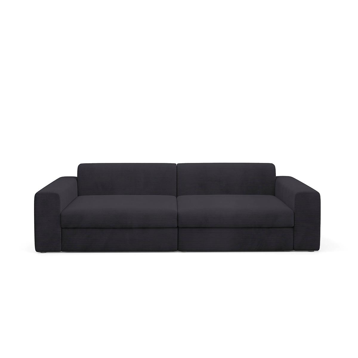 SOFA Paola 3 Sitzplätze Schwarz - Schwarz, Holz (272/86/120cm) - Petits-meubles