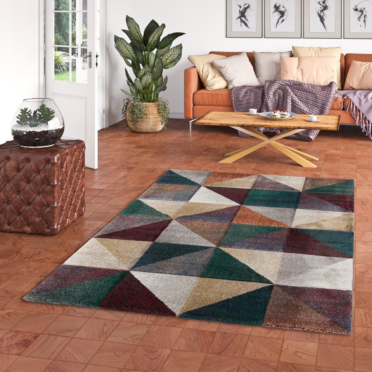 DESIGNER TEPPICH MAUI MODERN PRISMA - Grün, Textil (80/150cm) - Pergamon