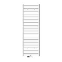 BADHEIZKÖRPER Sahara 600x1800 mm Weiß gerade mit Ventil Eckform - Weiß, Metall (60/180/3cm) - LuxeBath