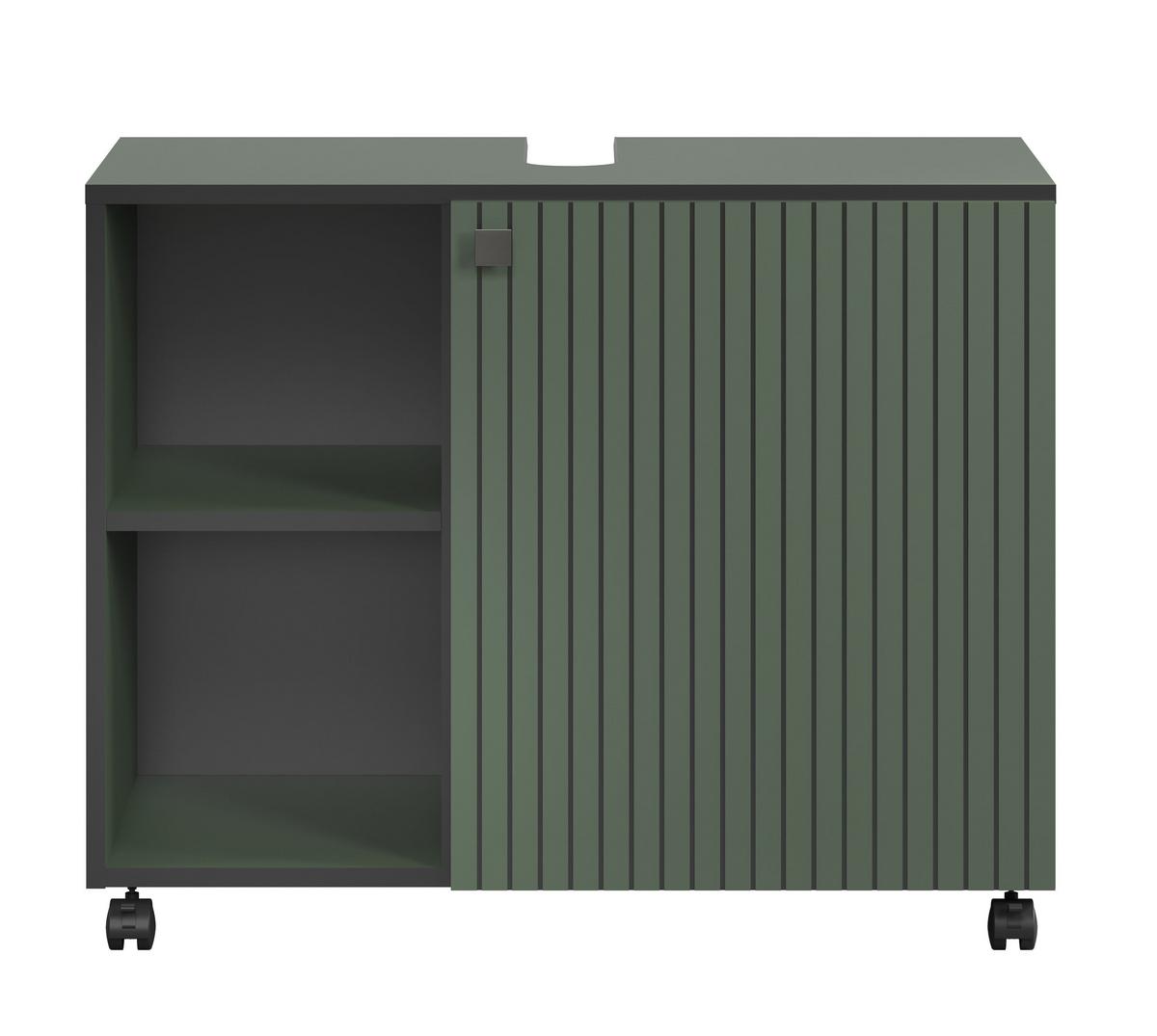 WASCHBECKENUNTERSCHRANK PureBliss Grün - Grün, Holzwerkstoff (80/64/42cm) - Trendteam