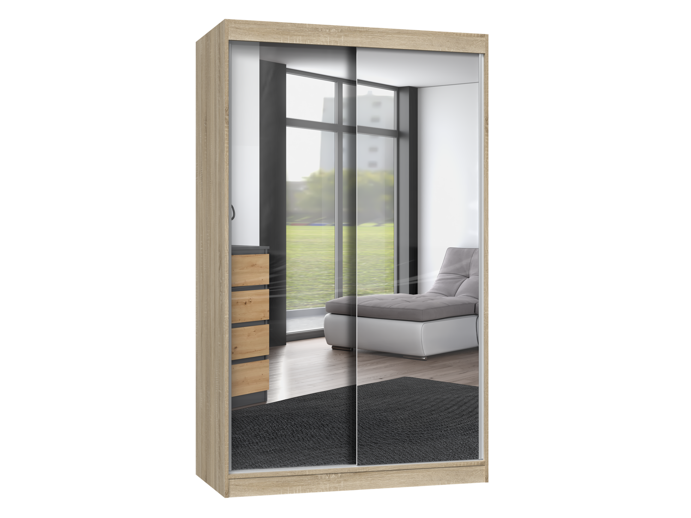 KLEIDERSCHRANK Sonoma 120/200/61 - Eiche Artisan, Holzwerkstoff (120/200/61cm) - RAUMHIRSCH FURNITURE